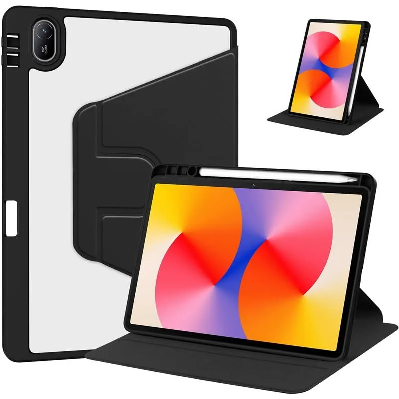 Rotating Anti-Bend Tablet Case Compatible with Huawei MatePad SE 11" (2024) - Black