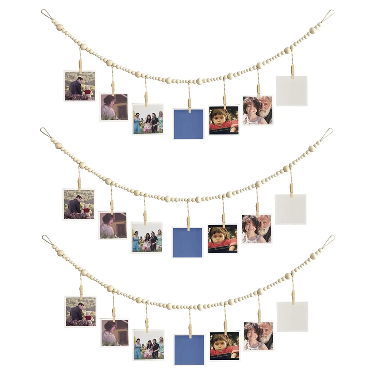 3Pcs Hanging Photo Display Wall Decor