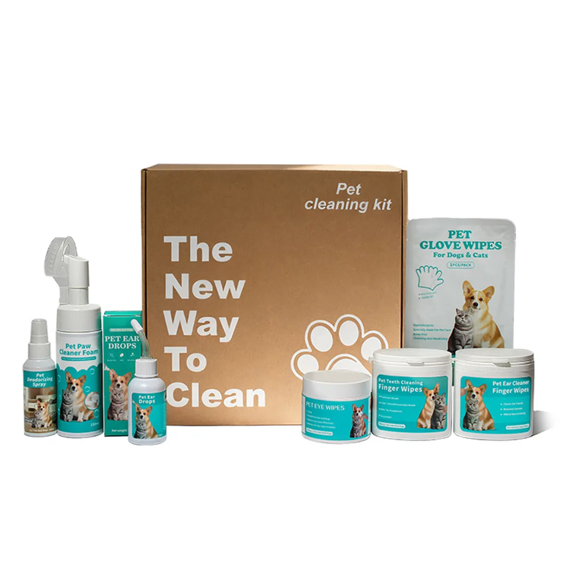Cleaning Wipes Pet Cleaning Kit Pet Eye Cleanse Finger Wipes Grooming Wipe