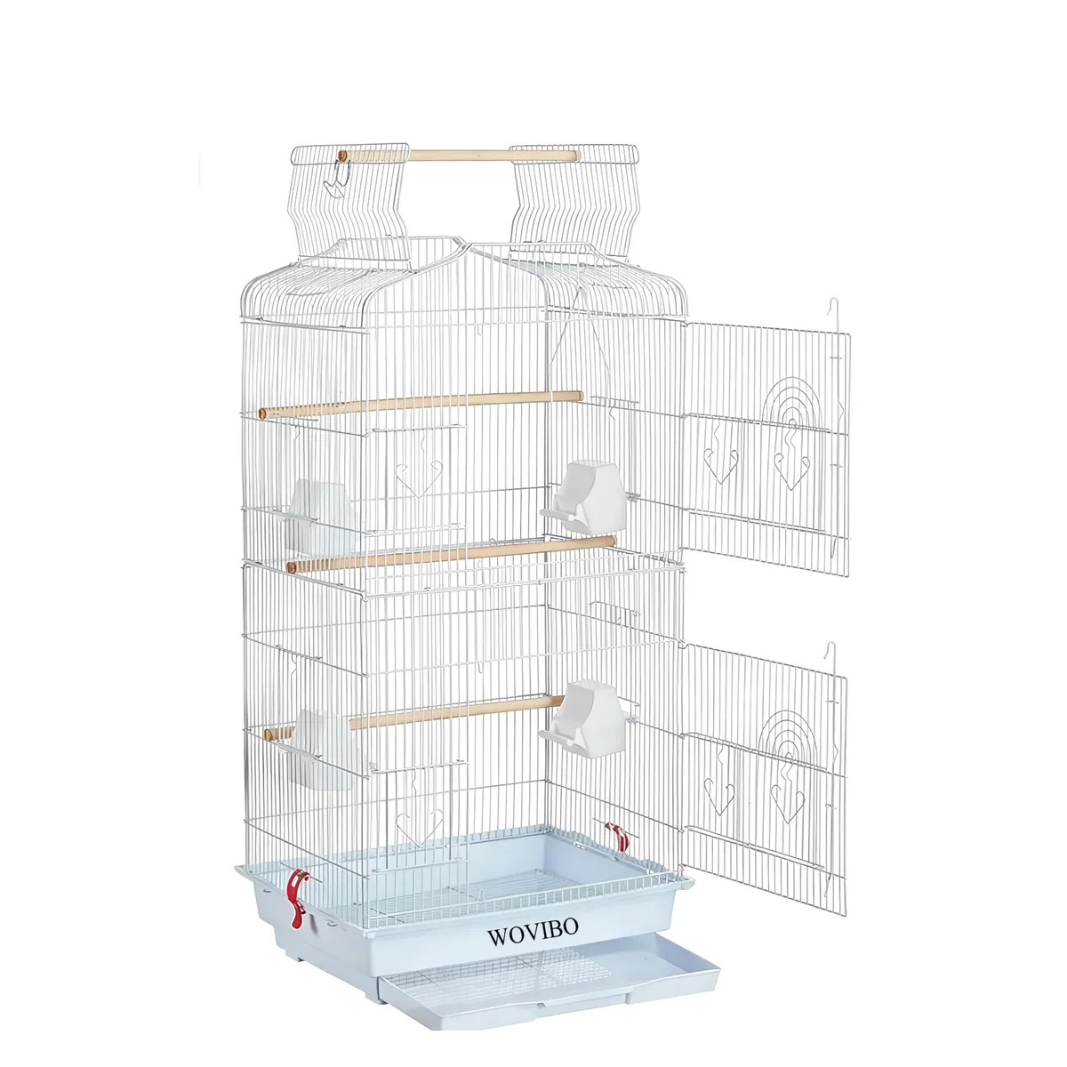 WOVIBO 95cm Large Open Top Bird Cage for Parakeets Cockatiels Lovebirds