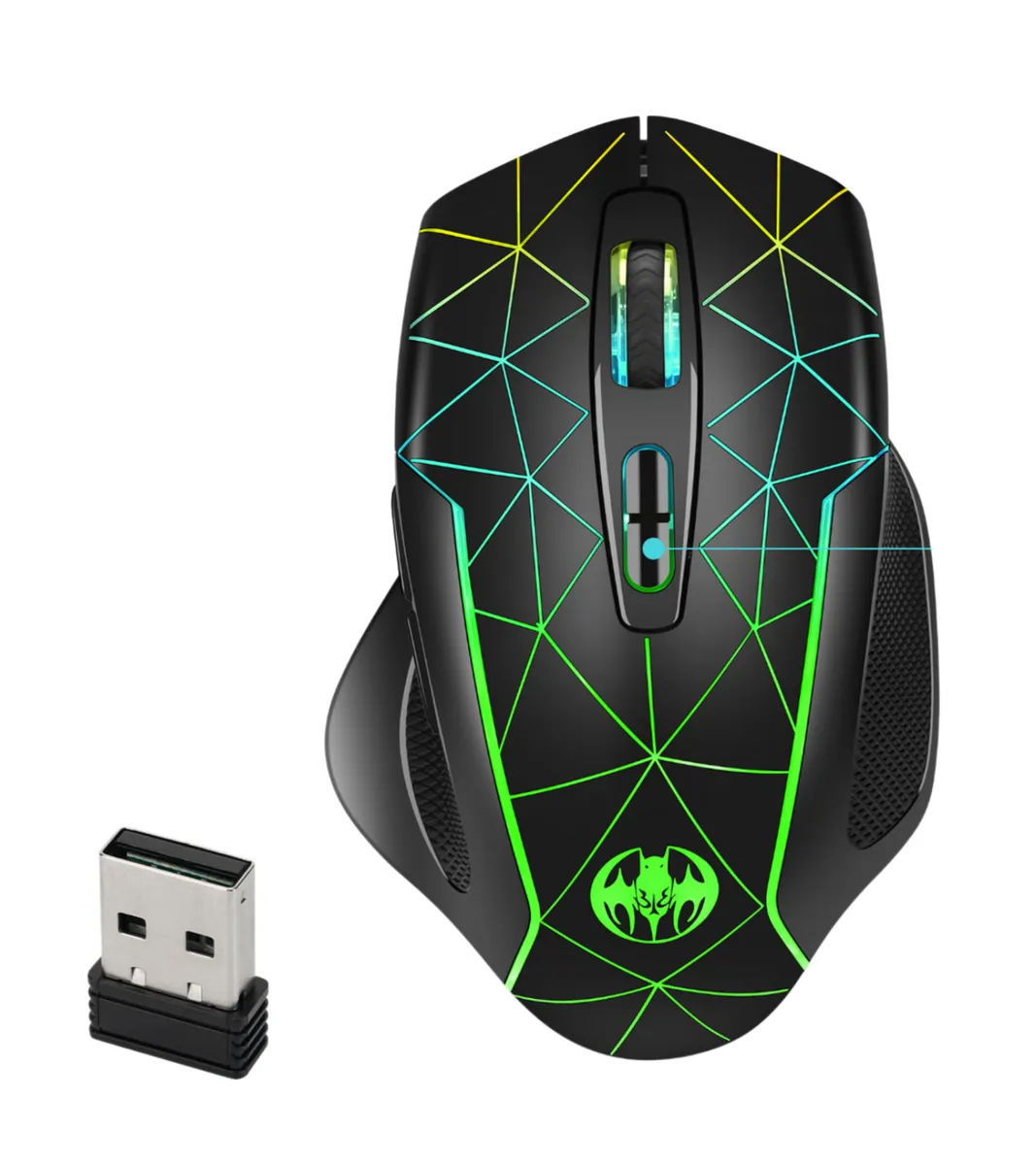WKZAY Upgraded Wireless Gaming Mouse - Cool RGB (PC/Mac)