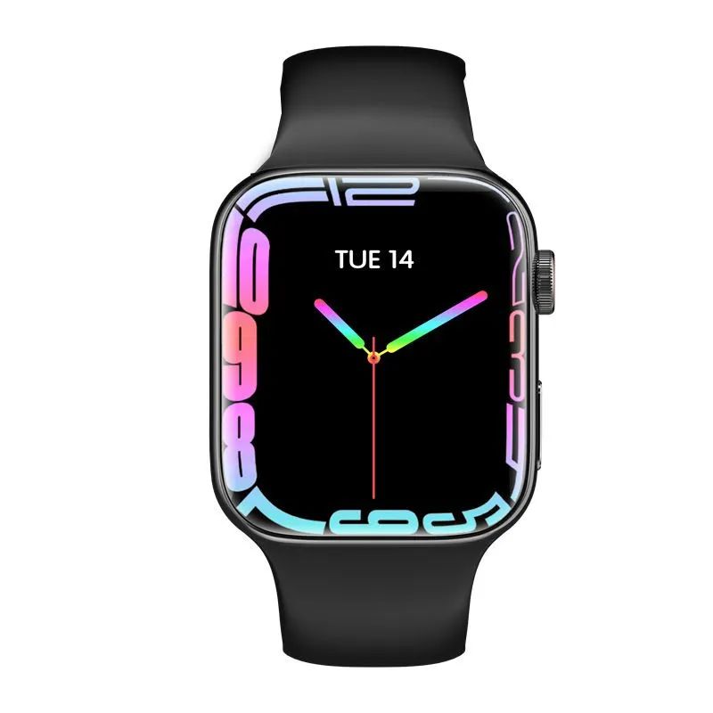 Business Smart Watch Fitness Tracker Heart Rate Monitor Touch Screen - Black
