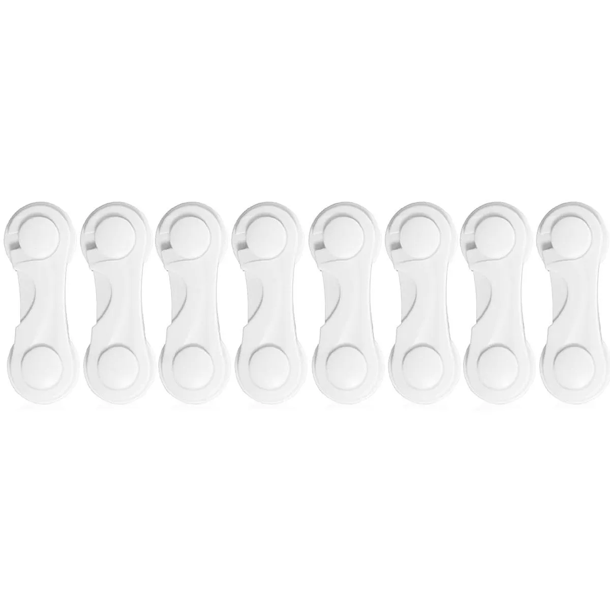 8 Pack Child Safety Cabinet Locks Baby Proof Drawer and Door Latches White