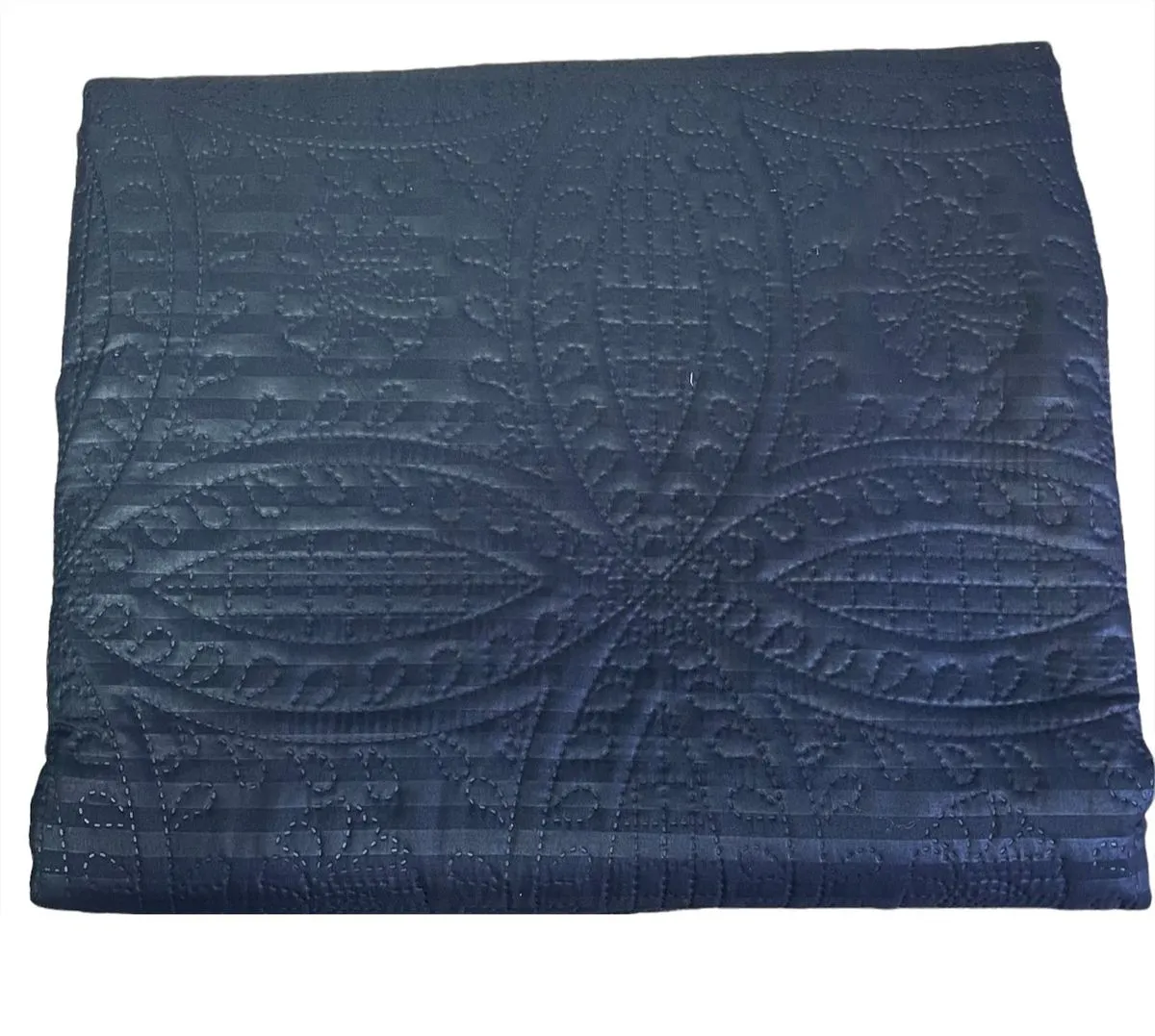 Embossed Quilted 5 Piece Bed Set - Black