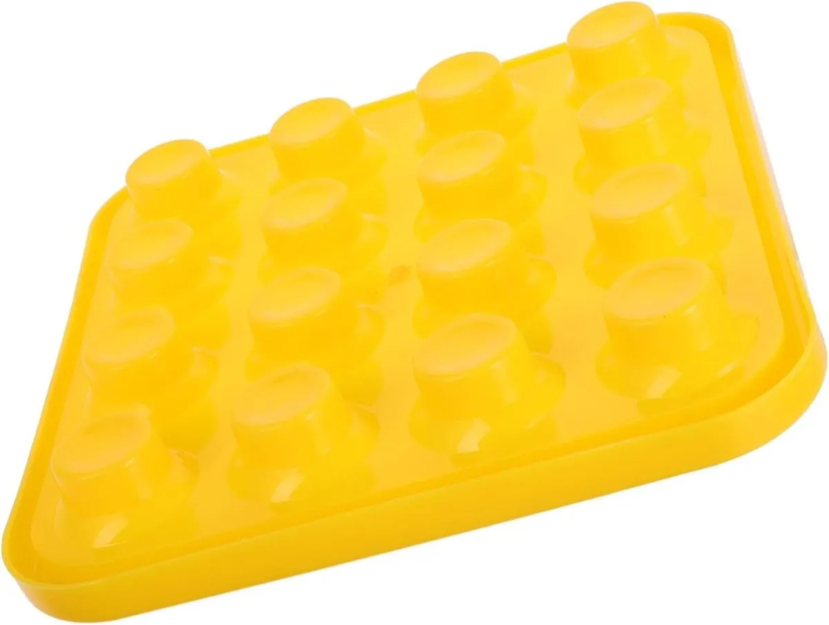Standard Plastic Pool Ball Tray Thickened Yellow Billiard Ball Holder Rack