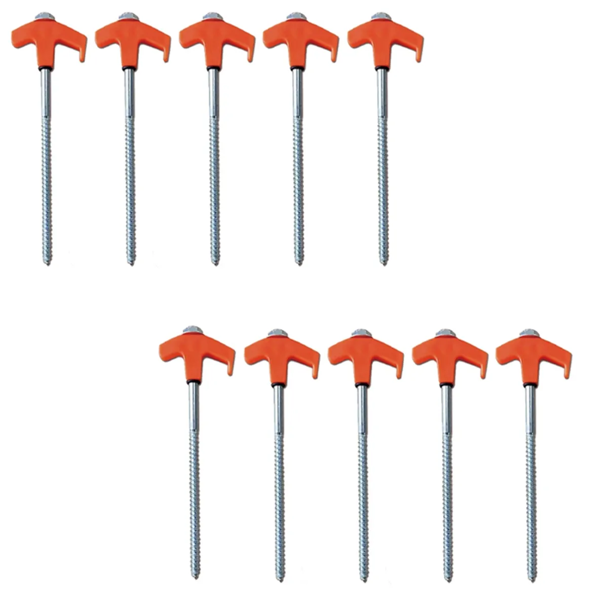 Orange Screw-Type Tent Spikes Tent Spikes
