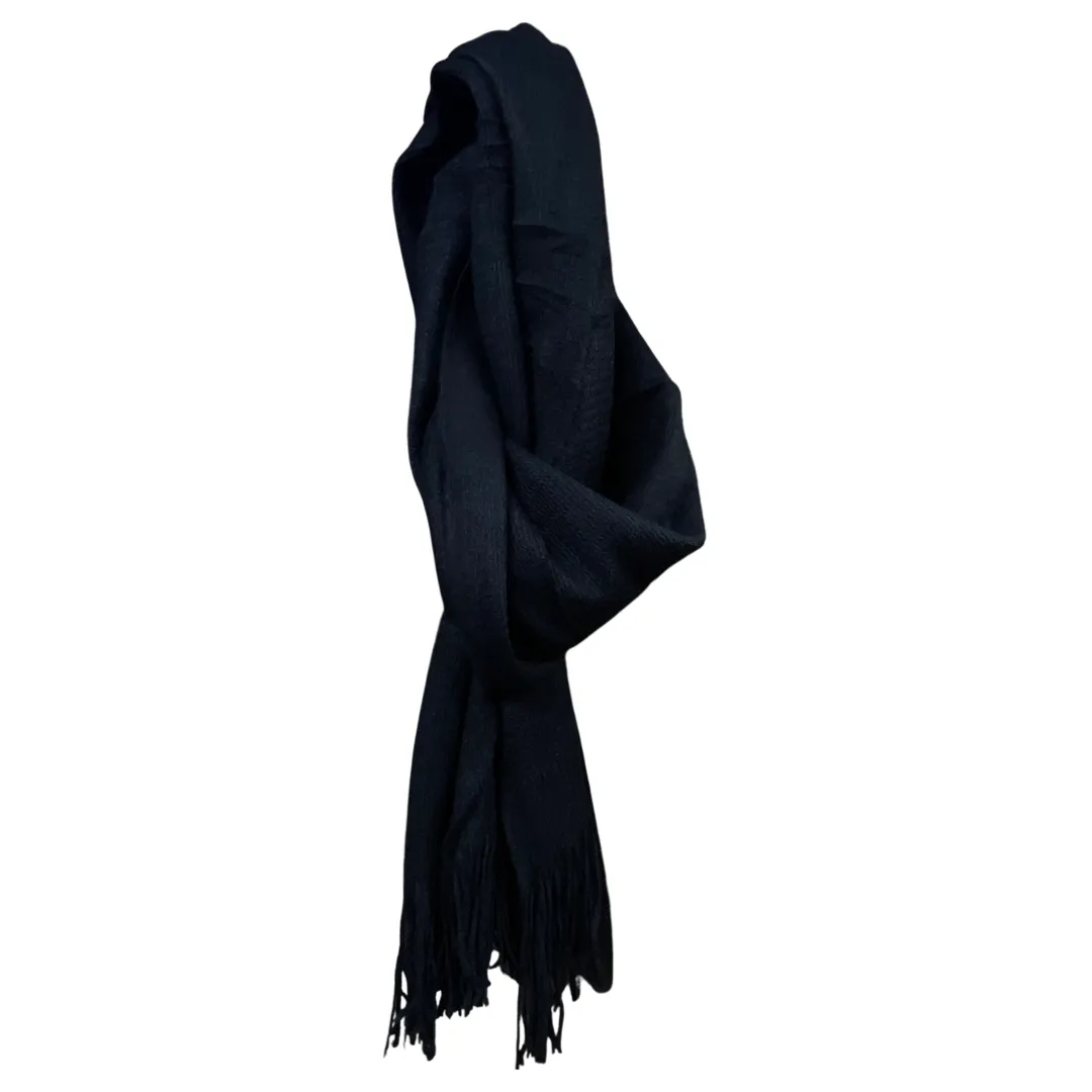 Plain Color Acrylic Scarfs for Men & Women - Black