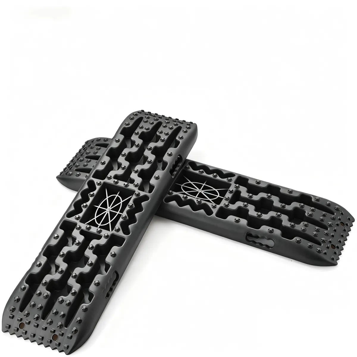 10 TON Traction Boards with Nylon Material -Orange Or Black - Black