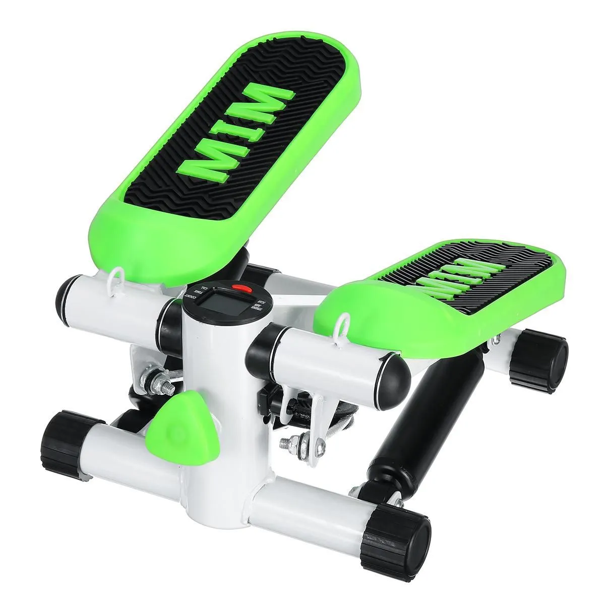 Mini Stepper with Display and Resistance Bands - Green