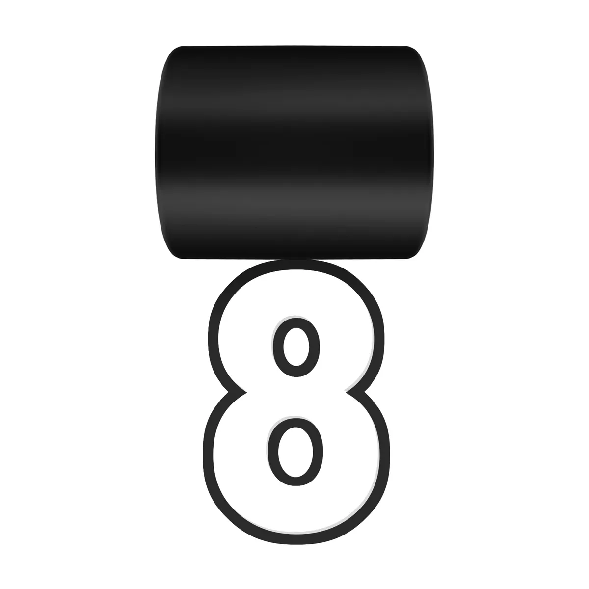 Number 8 Pendant for Baseball Necklace for Sports Fan Necklaces