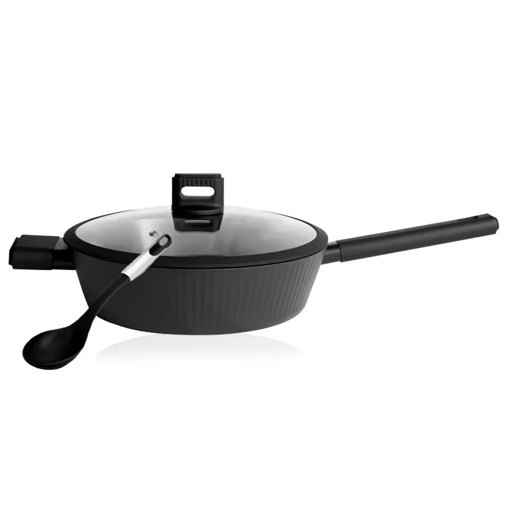 4.1 Liters - Pro Non-Stick Ceramic Coating for Easy Release Deep Fry Pan