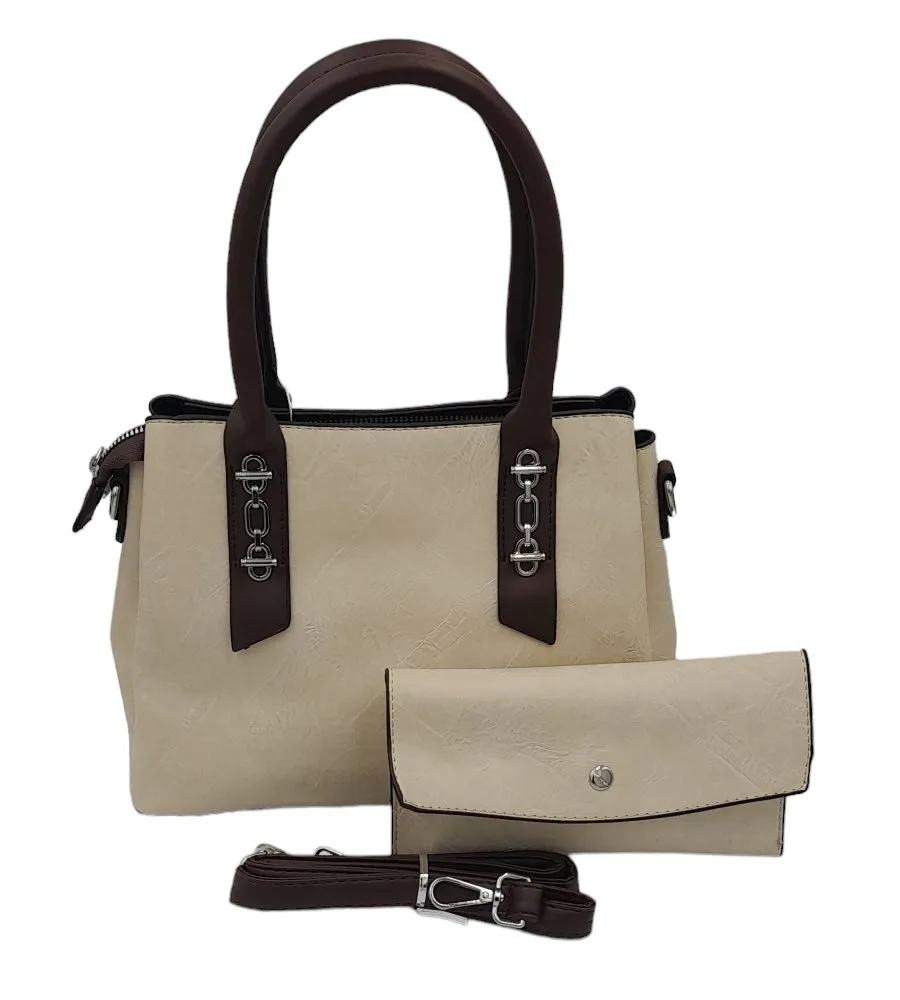 Elegant Purses and Handbags for Women with Adjustable Straps Tote Bags - Beige