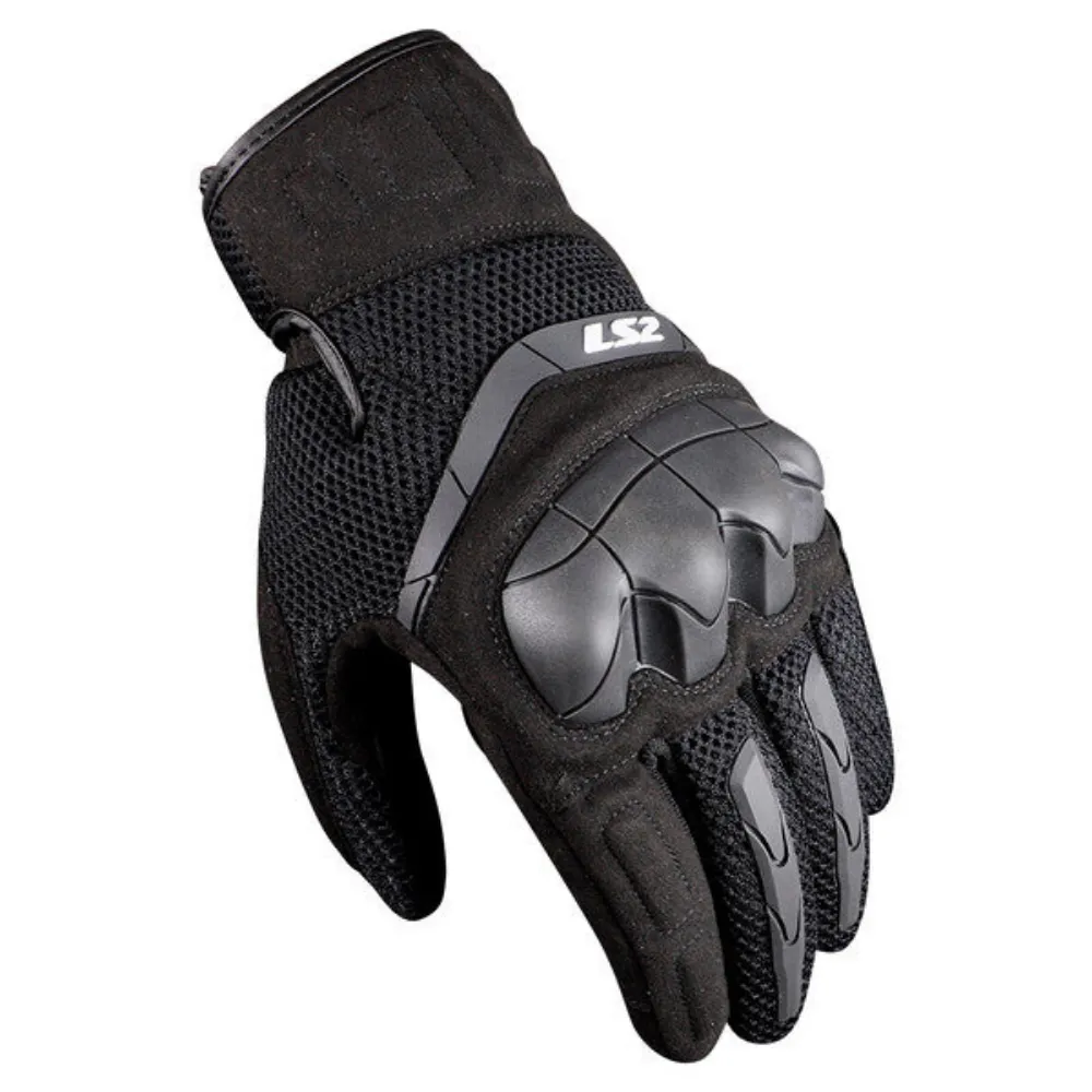 LS2 Kubra Man Black Motorcycle Gloves