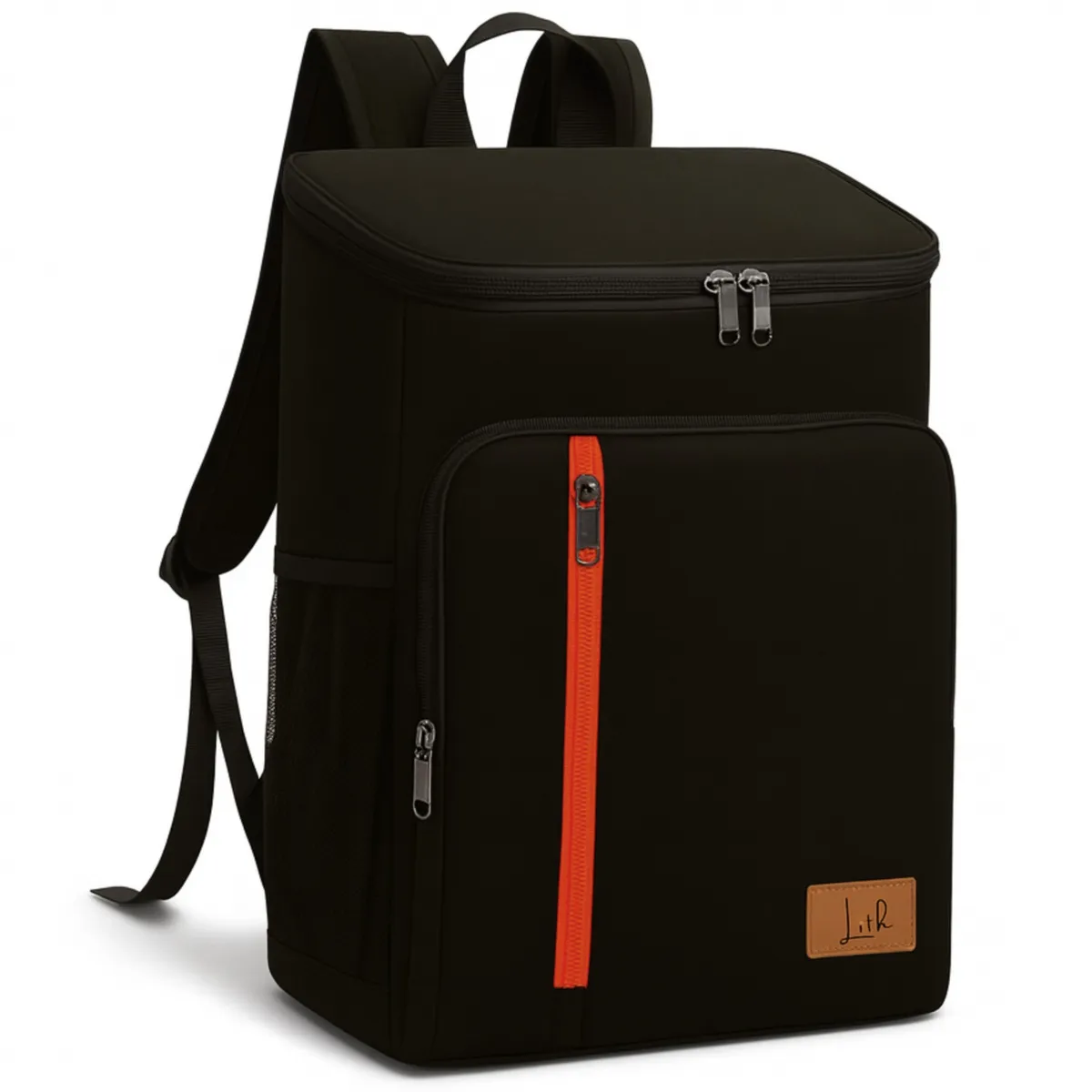 Lith 18 Litre Oxford Cloth Insulated Lunch Backpack - Hot & Cold Cooler Bag - Black