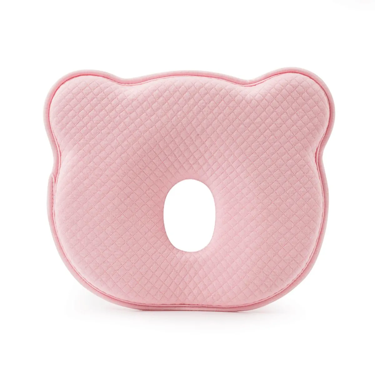 Baby Head Shaping Memory Foam Pillow for Newborn Infant - Pink