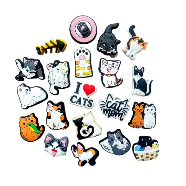 Cat Shoe Charms - Pack of 20