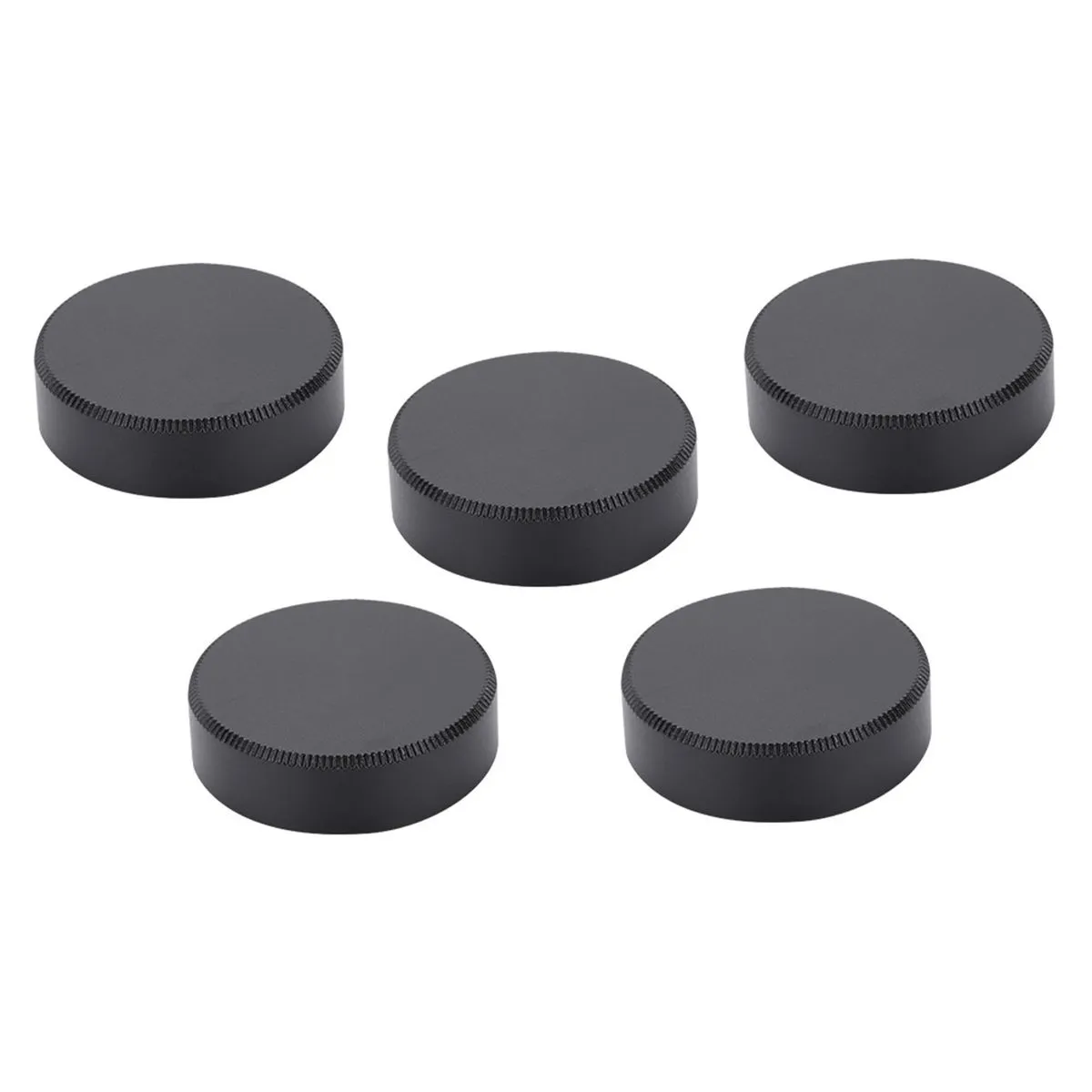5pcs C-Mount Rear Caps - 27mm for CCTV Lenses (Black)