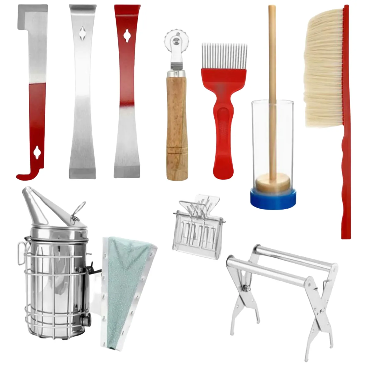 10 Pieces Beekeeping Bee Hive Tool Set For Outdoor Garden