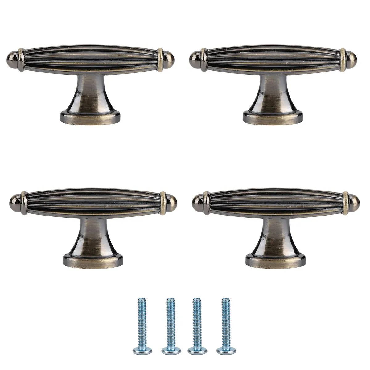 4-Piece Zinc Alloy Handles for Kitchen Cupboards and Drawers