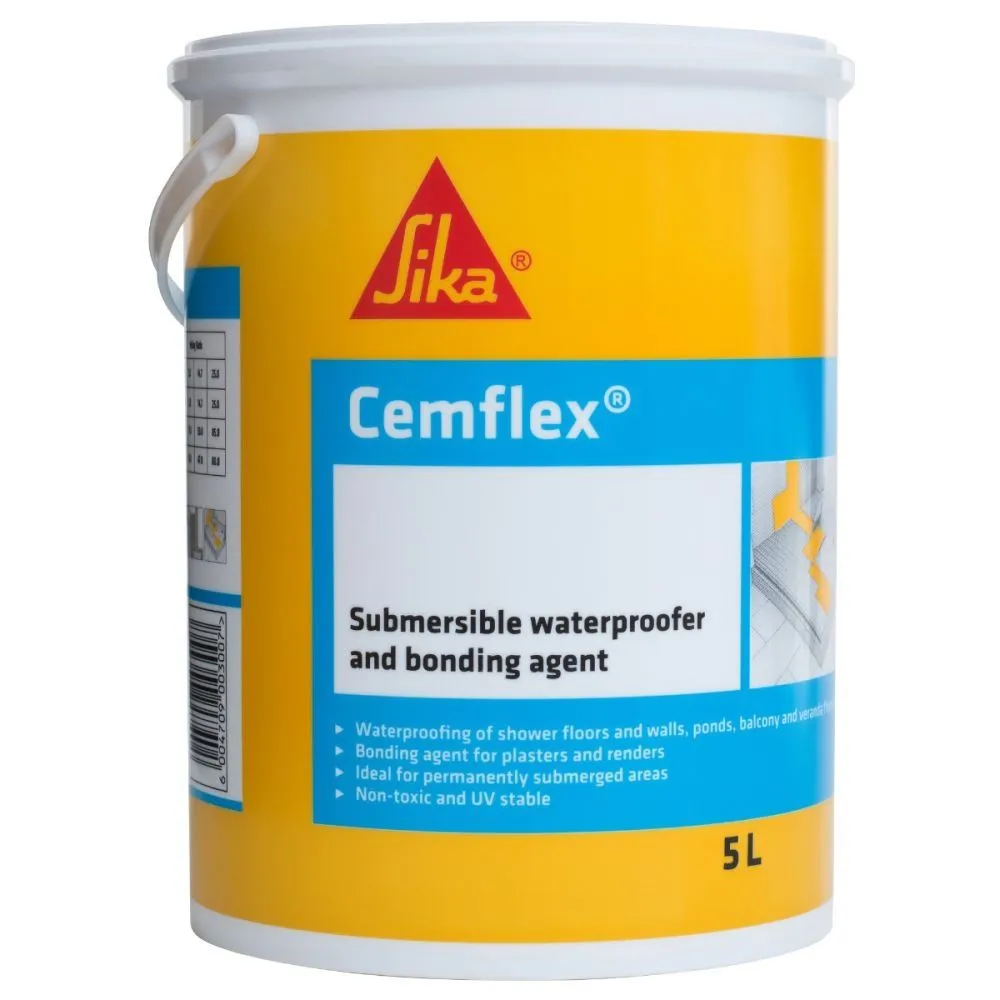 Sika - Cemflex - Submersible Waterproofer & Bonding Agent -5L