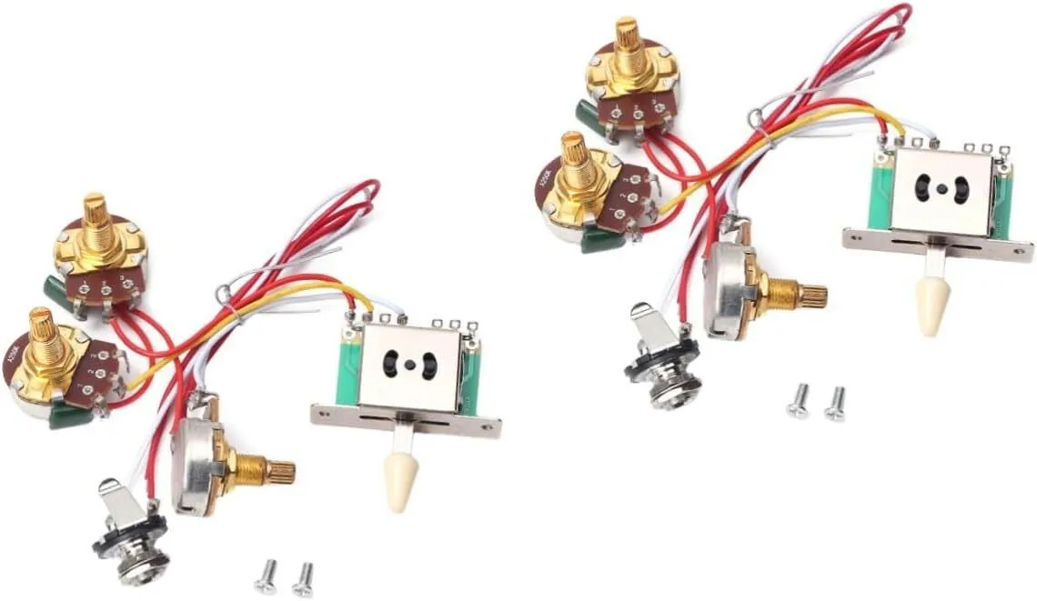 2sets Electric Guitar Wiring Kit Way Toggle Volume Components Easy