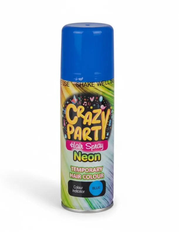 Crazy Party - Temporary Neon Hair Colour Spray x 2 - Neon Blue