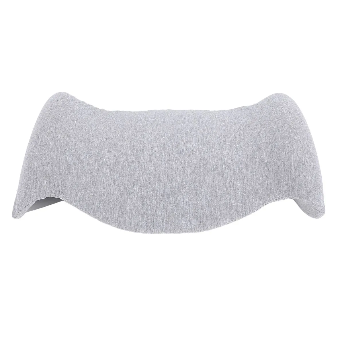Lumbar Memory Foam Pillow Light Gray With Removable Cover