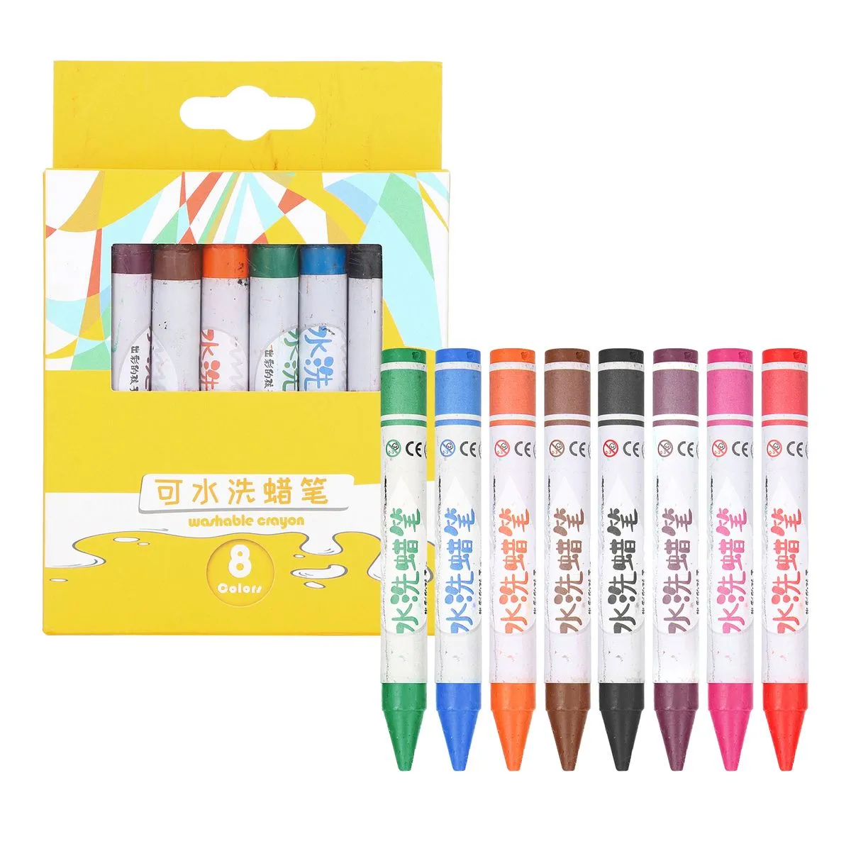 Washable Crayons For Kids Water Soluble 8 Colors