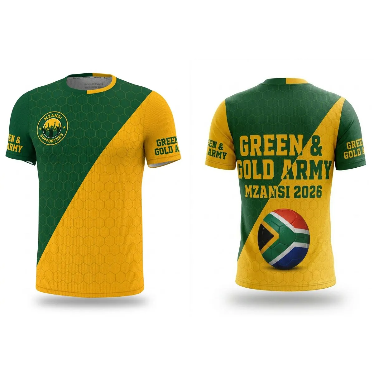 Green & Gold Army Mzansi 2026 Unisex Supporter T-Shirt