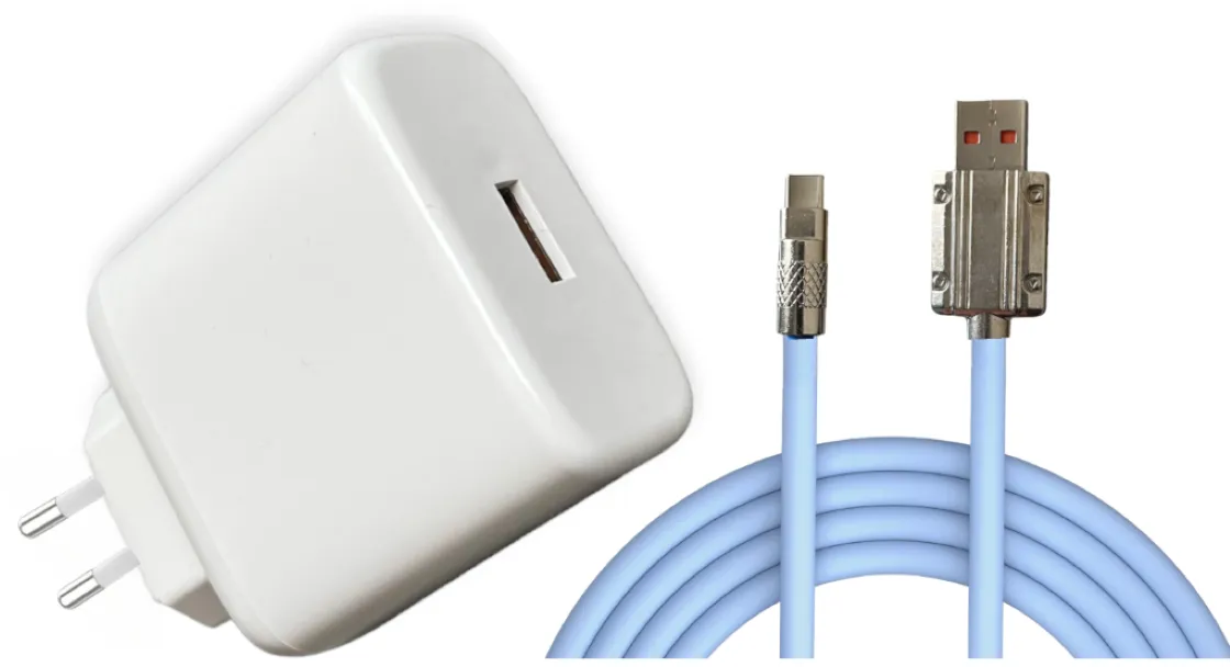 65 W Fast Charger with Charging Cables USB to Type C