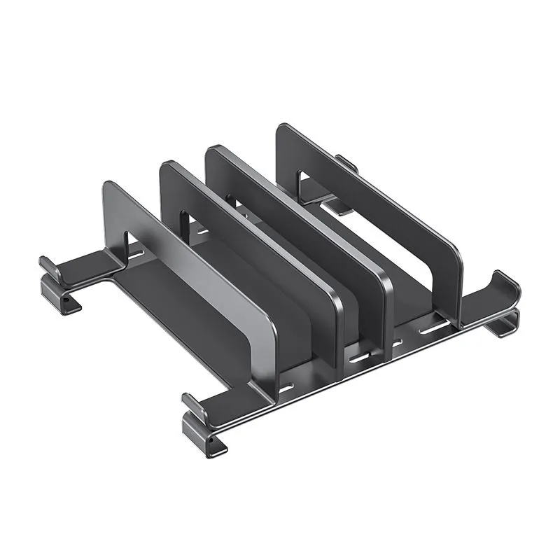 Tree-slot Vertical Adjustable Laptop Tablet Stand - Grey