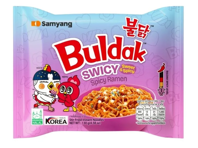 Spicy Buldak Korean Fire Noodles-Swicy Flavour-Sweet & Spicy 8 Pack-Samyang