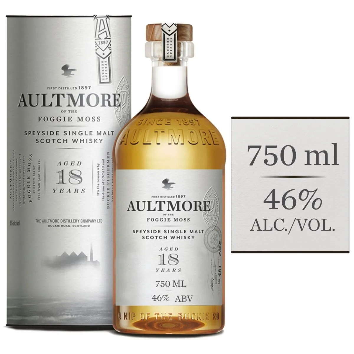 Aultmore - 18 Year Old Single Malt Whisky - 750ml