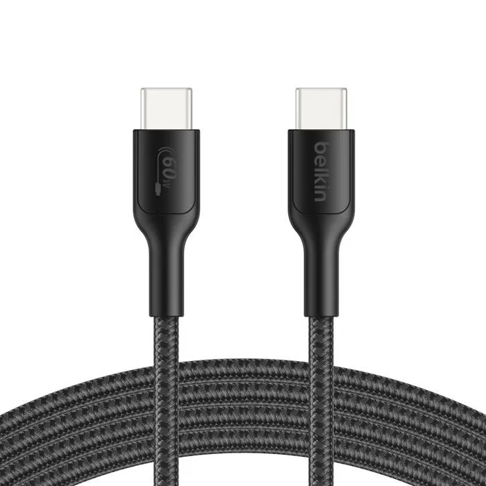 Belkin Gaming USB-C to USB-C Cable 60W (6.6ft), Braided Type C Charger Fast Charging for Nintendo S…