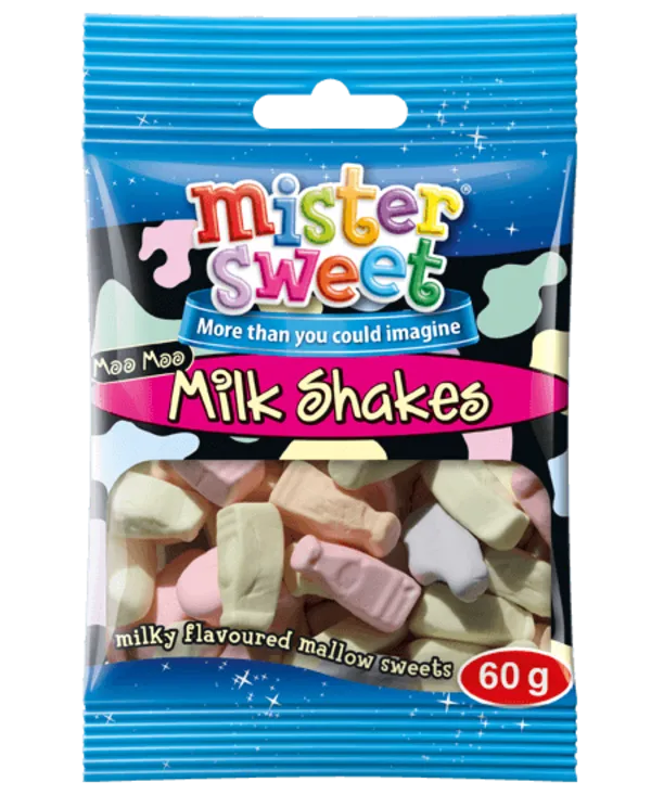 Bulk Pack 24 x Mister Sweet Moo Moo Milkshakes (60g)