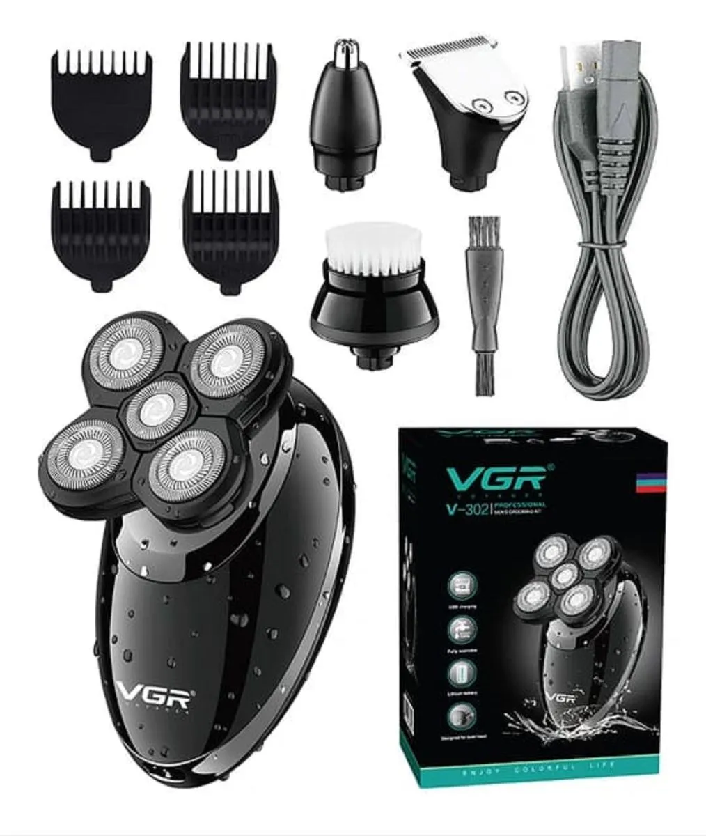 VGR 4in1 Portable Rechargeable Trimmer Head Clipper Electric Hair Shaver