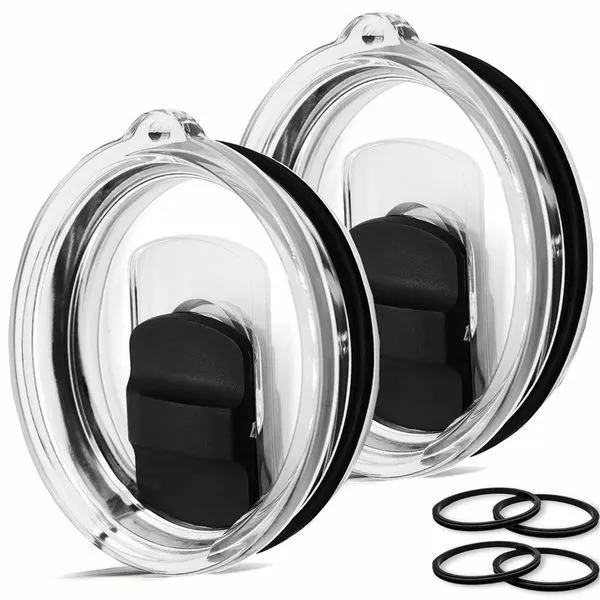2 Piece Replacement 20oz Tumbler Lids Includes 4 silicone sealing rings