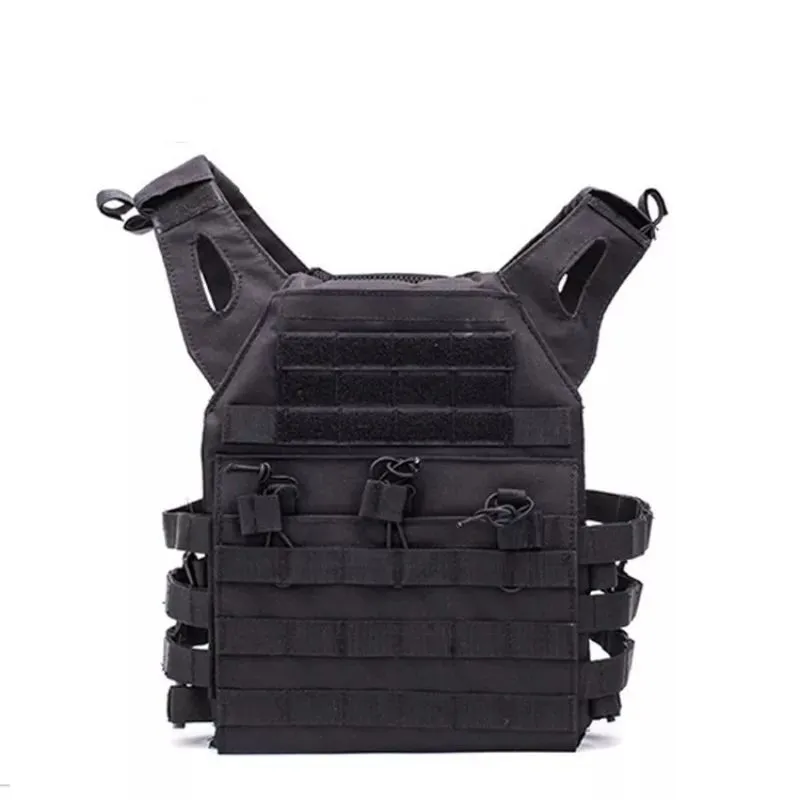 Tactical Lightweight MOLLE Plate Carrier vest Only - Black