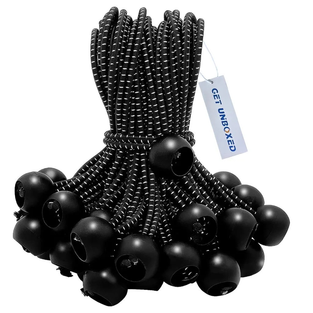 GET UNBOXED Bungee Cords with Ball for Outdoor Canopy Tents