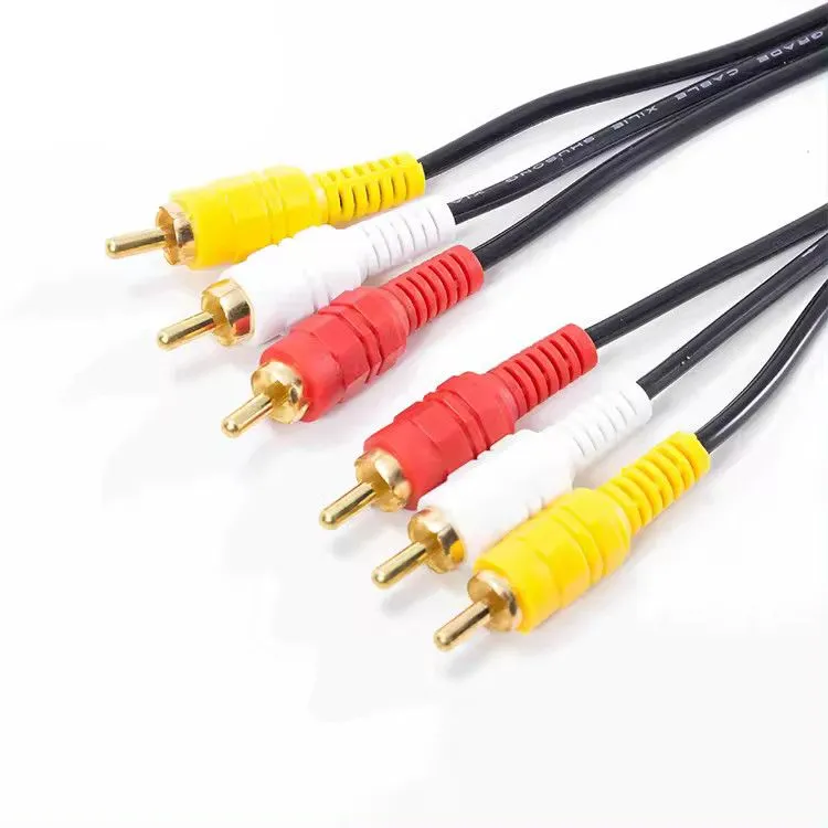 Matrix 3 RCA to 3 RCA Cable - for TV, DVD, and Gaming Consoles - 2 Pack
