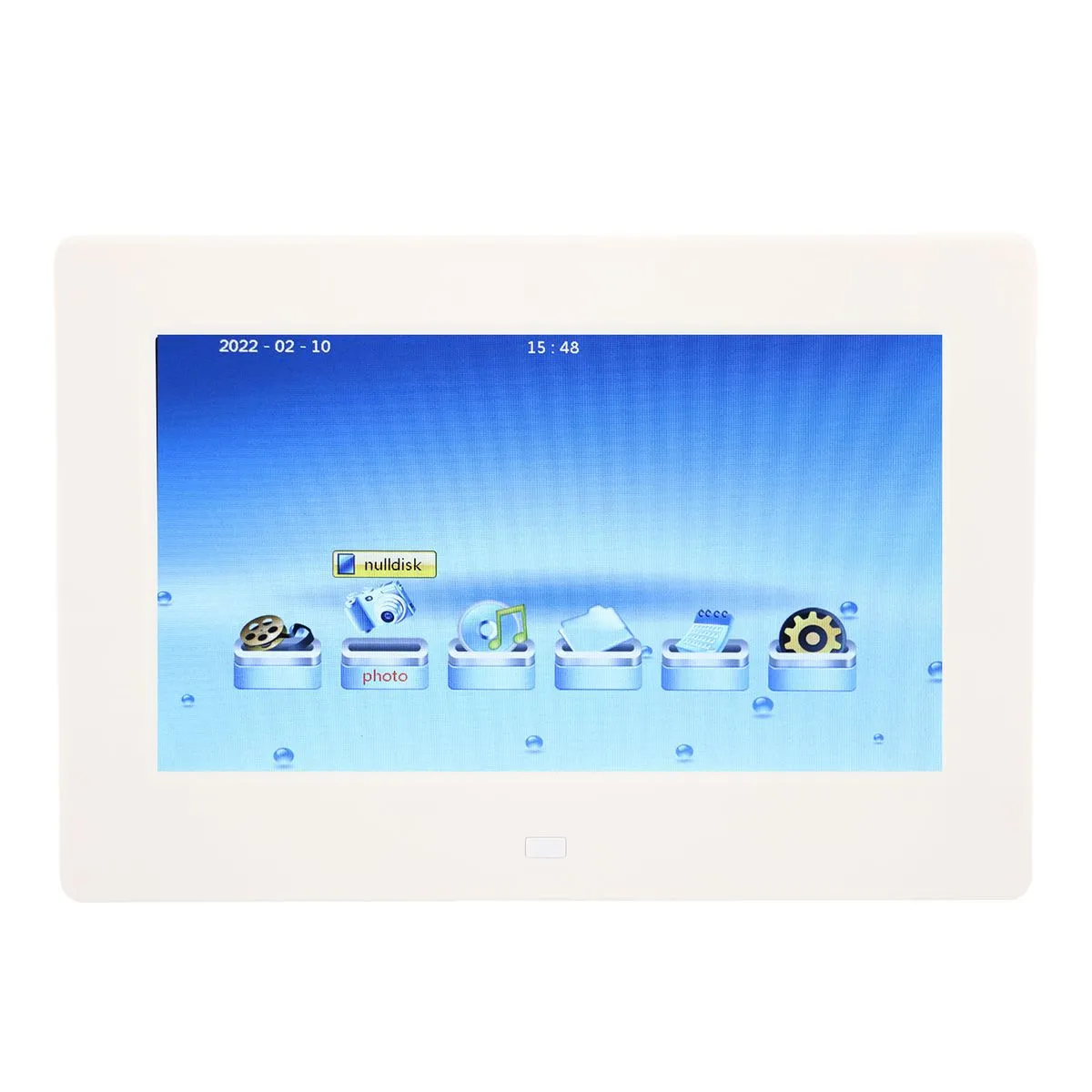 7" white digital frame, EU plug