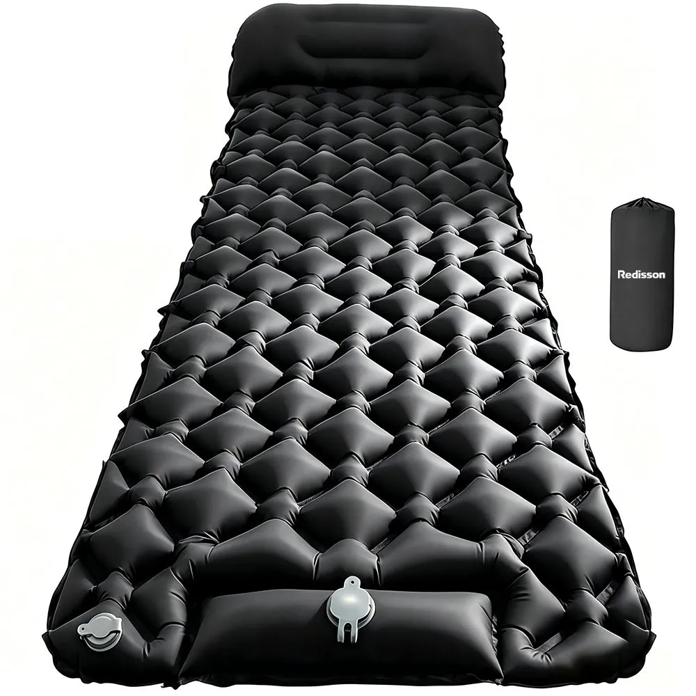 Lightweight Inflatable Sleeping Pad, Thin Air Mattress for Soft Surfaces