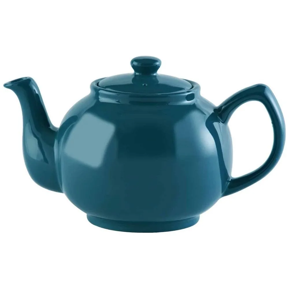 Price & Kensington 6 Cup Teapot Teal Blue Stoneware Gloss Glaze
