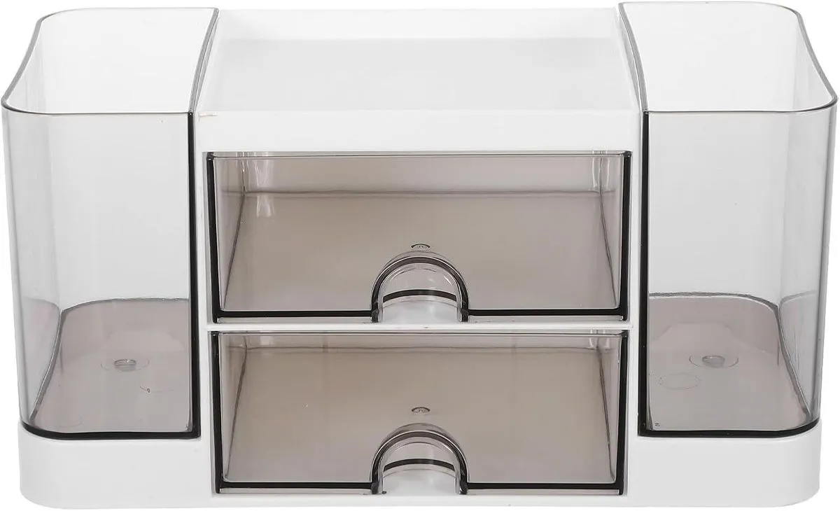 Plastic Drawer Organizer Box, Stackable Storage Drawers with Large