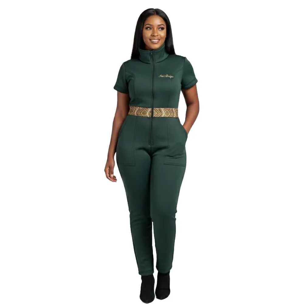 Ndu,s Zip-Up Jumpsuit