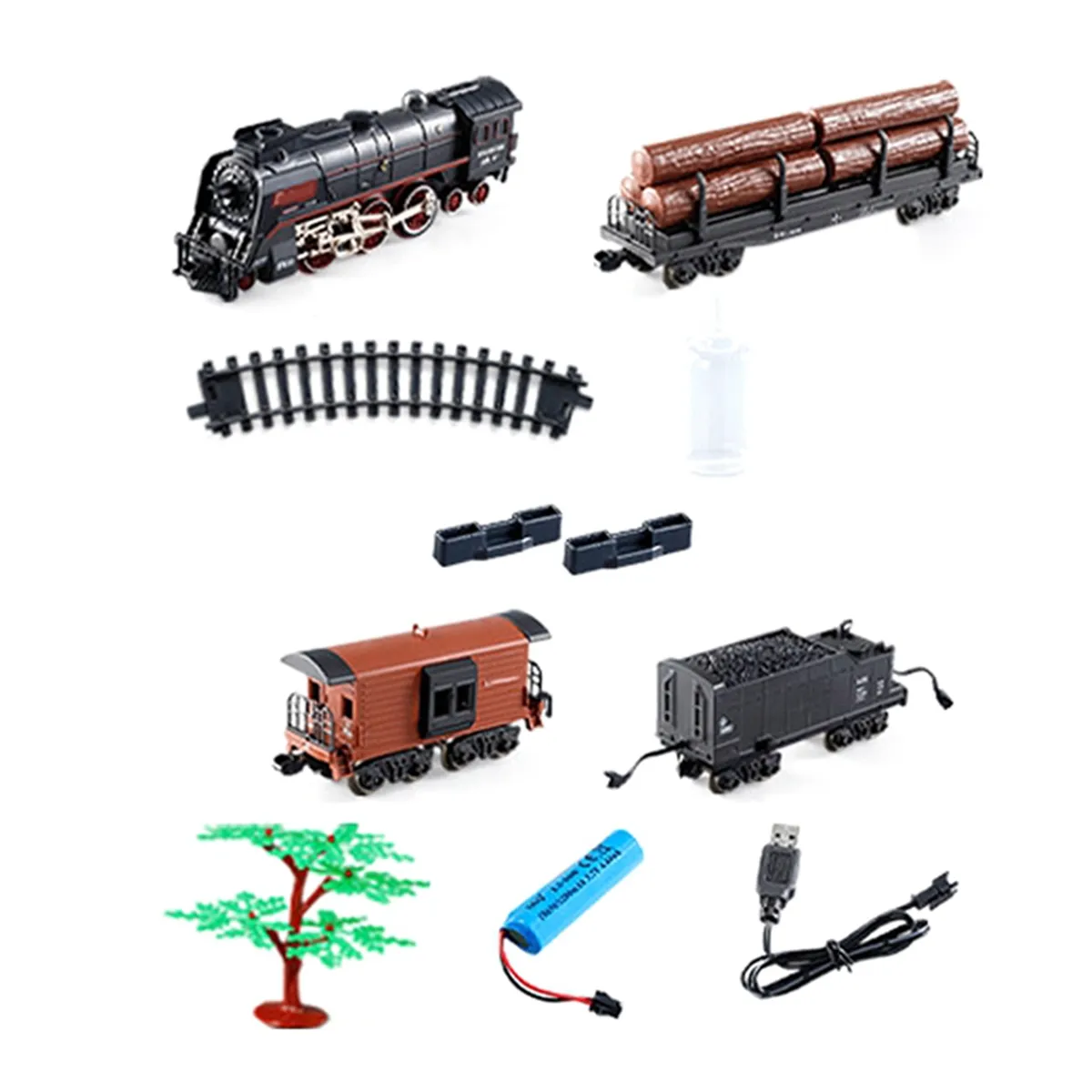 Steam Locomotive,Track,Rechargeable Electric Remote Control Train Set