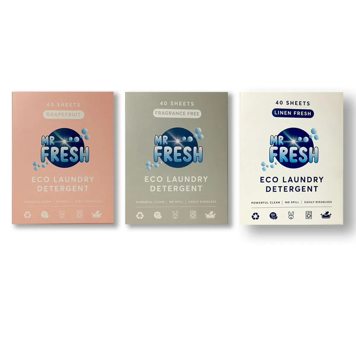 Mr Fresh Washing Machine Laundry Detergent Sheets- Mixed Fragrances Combo-3