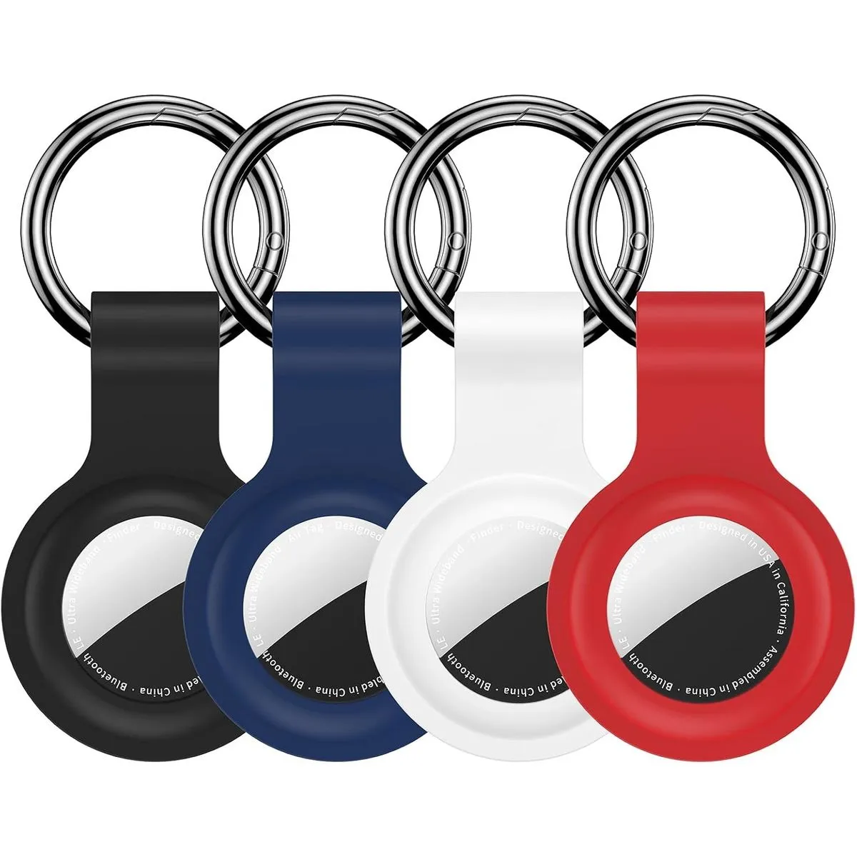4 Pack AirTag Holder Case Keychain Compatible with Air Tag,GPS Tracker