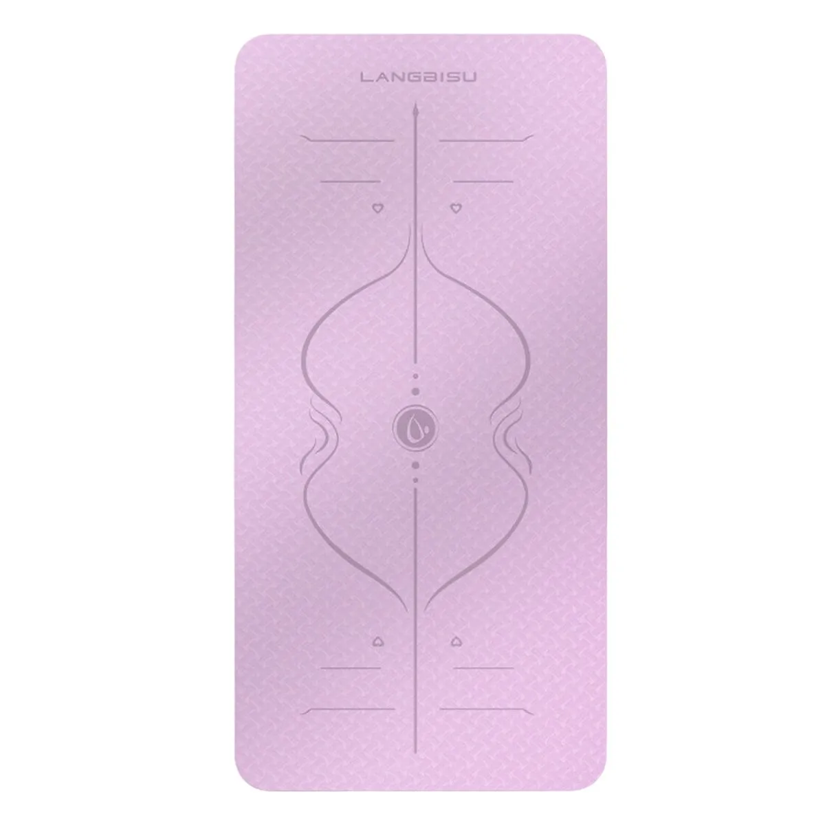 Yoga Mat with Strap & Alignment Lines Thick Non Slip Fitness Exercise Mat
