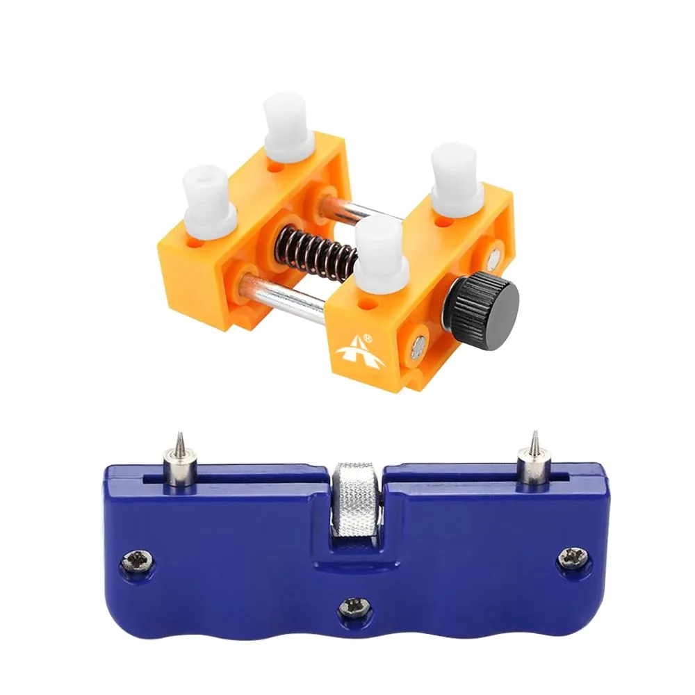 Alanes Adjustable Watch Back Case Screw Wrench Remover Tool & Holder